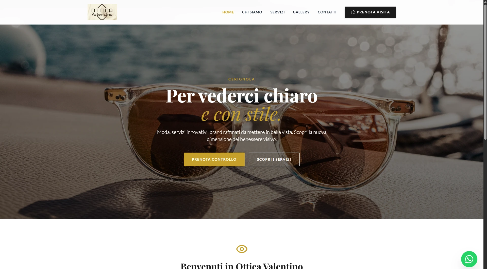 Ottica Valentino - Booking Engine & Web App Gestionale